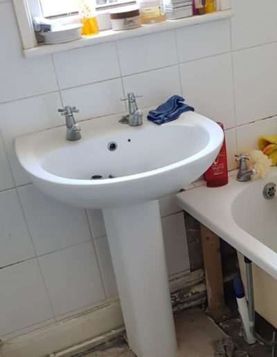 Before bathroom sink