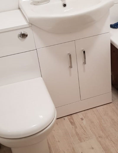 New sink and toilet